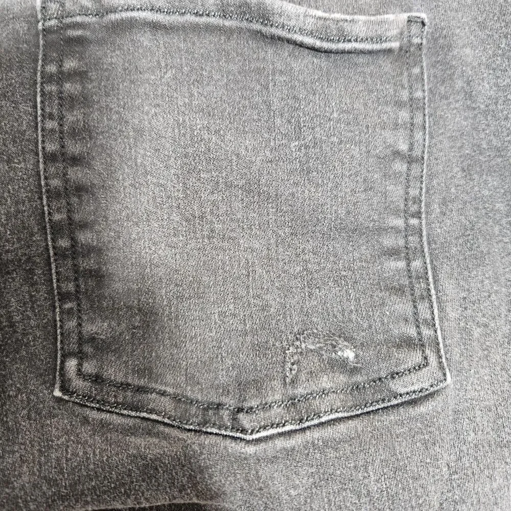 Spanx Jeans Womens Large L Black Ankle Skinny Stretch Distressed 20213R - Picture 7 of 16
